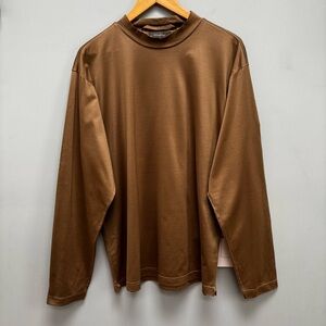 Ermenegildo Zegna Mock Neck Long Sleeve Cotton Top XXL